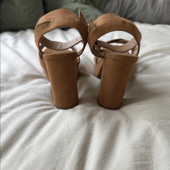 Sun + Stone Brown Block Heel Platform Sandals - Picture 3 of 4